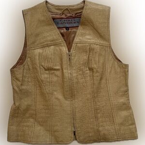 Vintage Tan Leather Vest